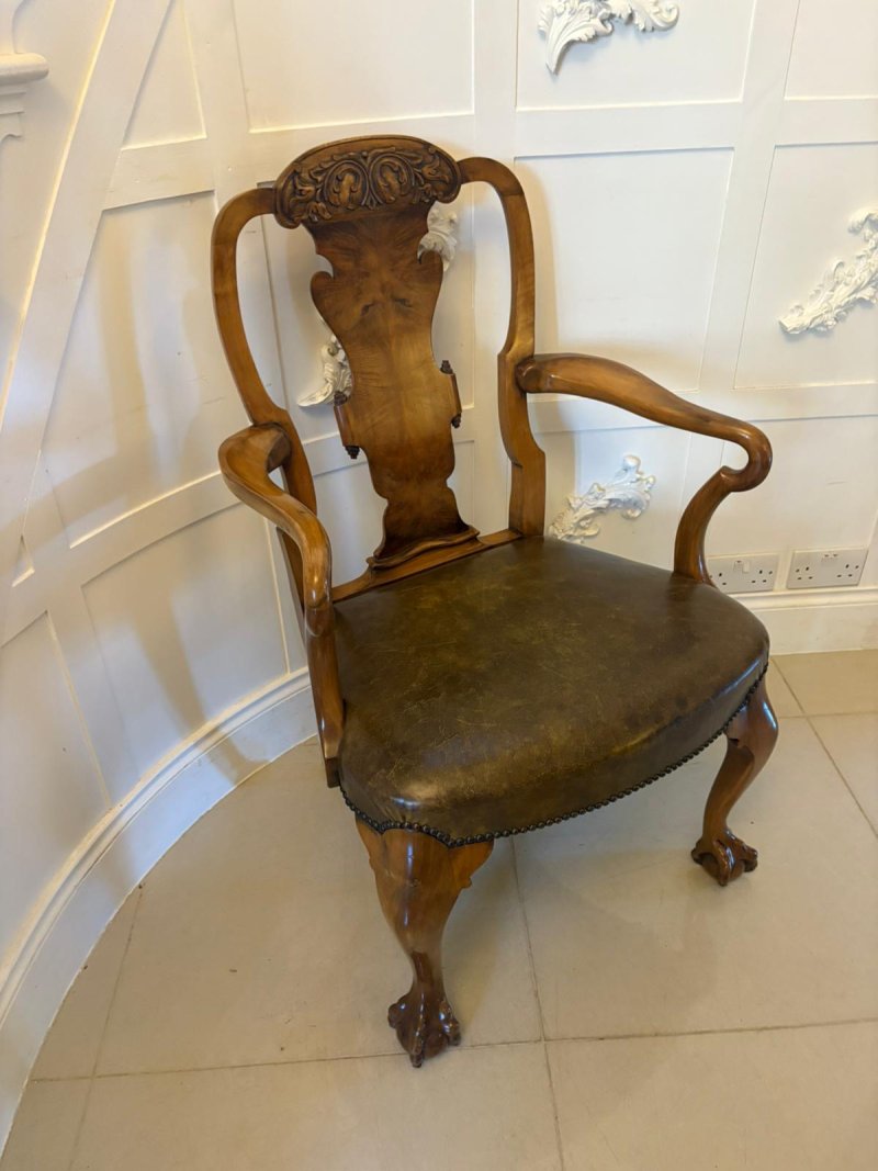 Outstanding Quality Set of 6 Antique Victorian Carved Walnut Dining Chairs - Image 14